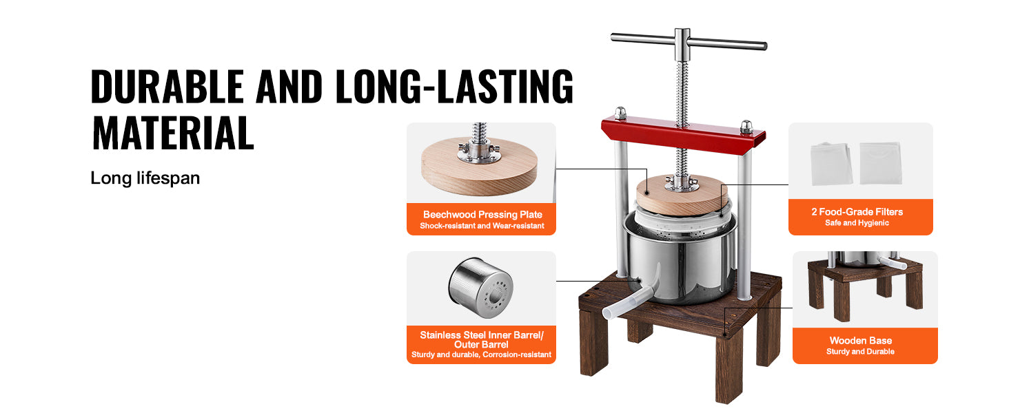 Presse en acier inoxydable pour fromage dur (et plus)